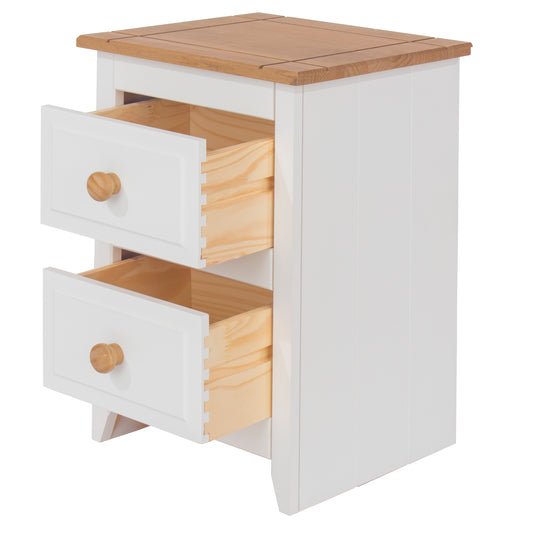 2 drawer petite bedside cabinet