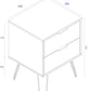 2 drawer bedside cabinet