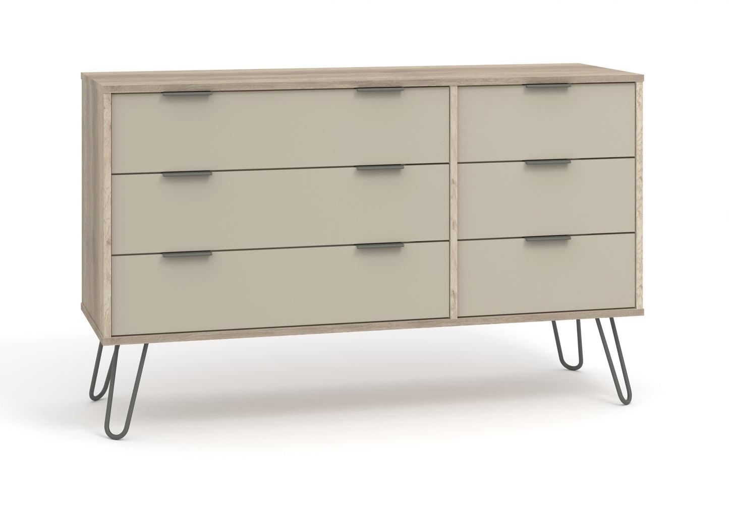 3+3 drawer wide chest of drawers