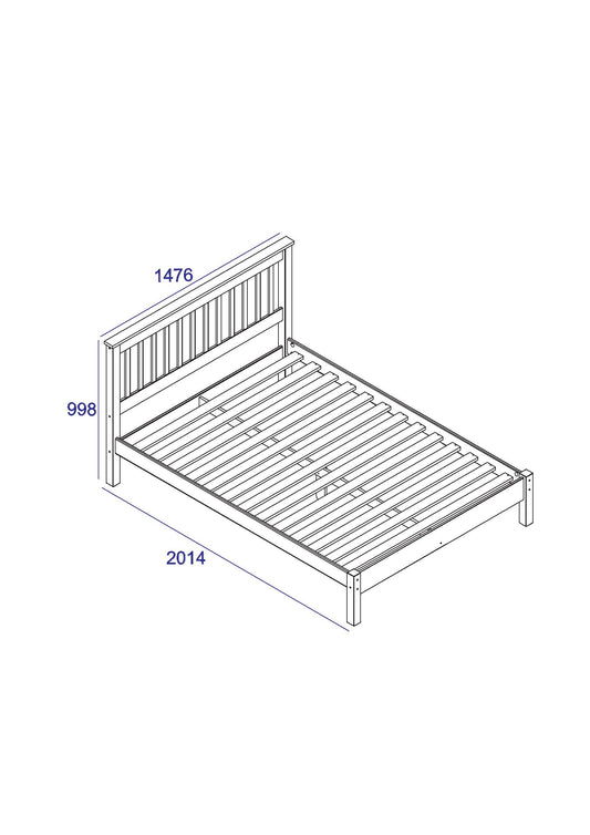 4'6" slatted lowend bedstead