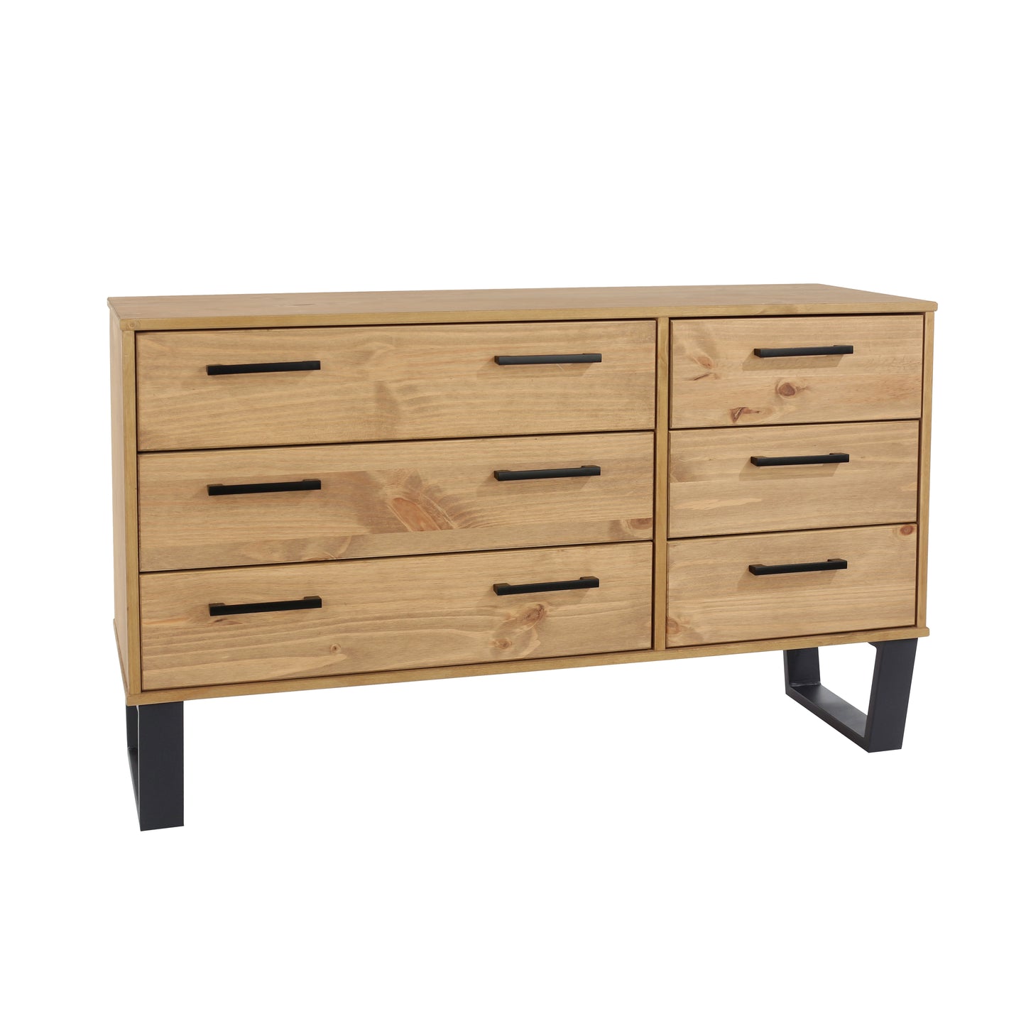 3+3 drawer wide chest of drawers