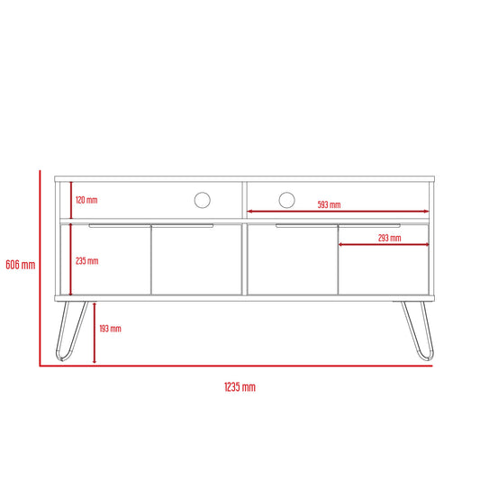 wide screen TV rack with 4 doors