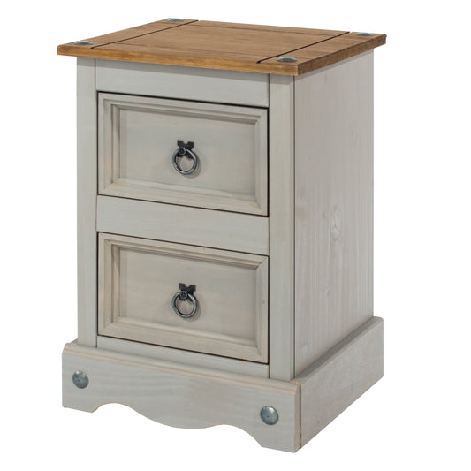 2 drawer petite bedside cabinet