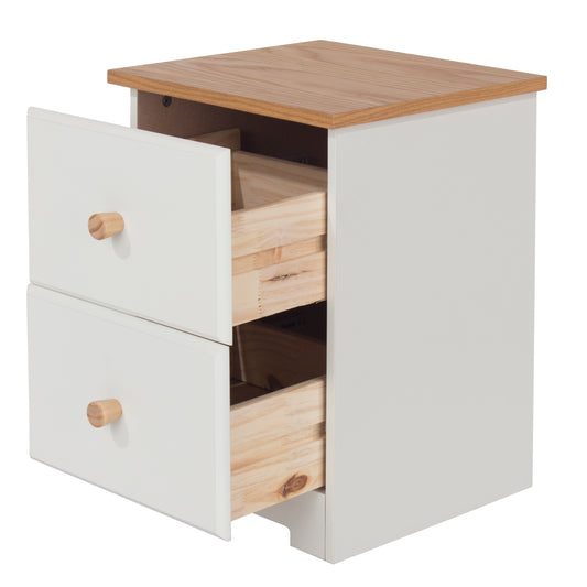 2 drawer petite bedside cabinet