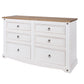 3+3 drawer wide chest