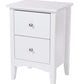 2 petite drawer bedside cabinet