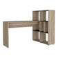 corner desk with bookcase