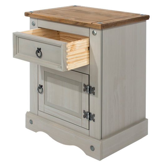 1 door, 1 drawer bedside cabinet