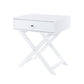 X leg  1 drawer petite bedside cabinet