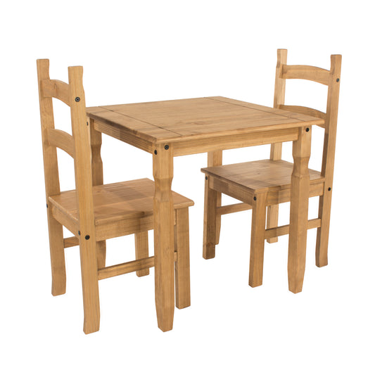 square dining table & 2 chair SET