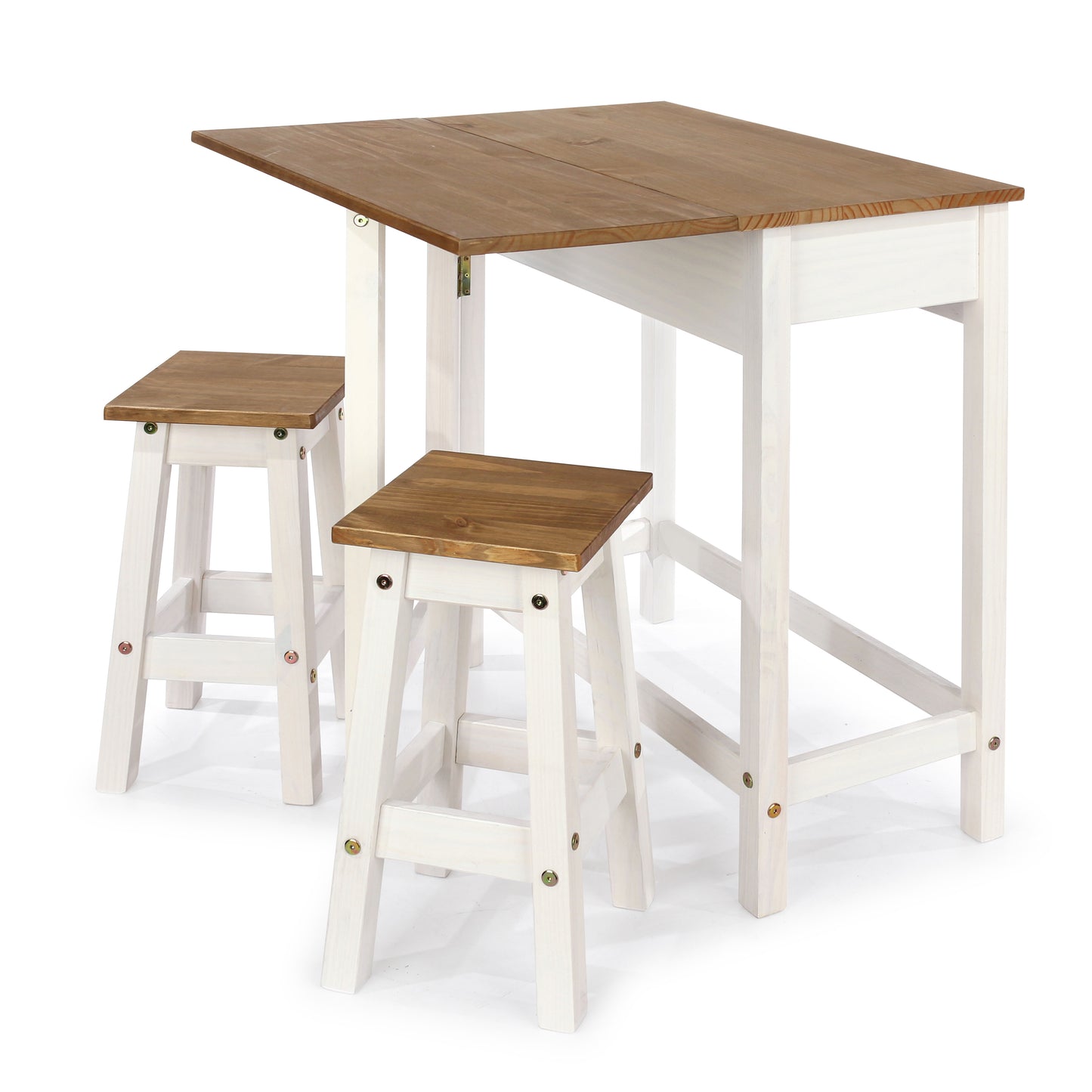 breakfast drop leaf table & 2 stools SET