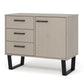 small sideboard with 1 door, 3 drawers