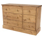 3+3 drawer wide chest